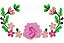 Matriz Bordado Ponto Cruz Barrado Floral - Imagem 4