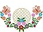 Matriz Bordado Ponto Cruz Barrado Floral - Imagem 5