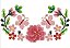 Matriz Bordado Ponto Cruz Barrado Floral - Imagem 6
