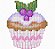 Matriz Bordado Ponto Cruz Cupcake - Imagem 7