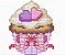 Matriz Bordado Ponto Cruz Cupcake - Imagem 8