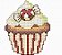 Matriz Bordado Ponto Cruz Cupcake - Imagem 1