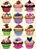 Matriz Bordado Ponto Cruz Cupcake  2 - Imagem 1