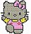 Matriz Bordado Ponto Cruz Hello Kitty - Imagem 1