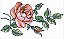 Matriz Bordado Ponto Cruz Rosas Delicadas - Imagem 1