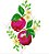 Matriz Bordado Pano De Prato Frutas Com Flores - Imagem 6