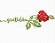 Matriz Bordado Pano De Prato Mensagens Com Flores - Imagem 1