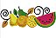 Matriz Bordado Barrado Frutas Deliciosas - Imagem 1