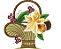 Matriz Bordado Conjunto Cesta De Flores E Frutas - Imagem 9