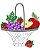 Matriz Bordado Lindas Frutas E Barras - Imagem 1