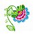 Matriz Bordado Flor Colorida - Imagem 1