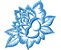 Matriz Bordado Floral Azul - Imagem 3
