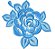 Matriz Bordado Floral Azul - Imagem 1