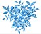 Matriz Bordado Floral Azul - Imagem 5