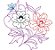 Matriz Bordado Floral Contorno Delicado - Imagem 2