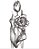 Matriz Bordado Floral Contorno Lindo - Imagem 3
