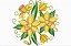 Matriz Bordado Flores Amarelas Rippled - Imagem 1