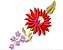 Matriz Bordado Flores Grandes Para Toalhas - Imagem 6
