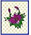 Matriz Bordado Flores No Quadro - Imagem 1