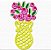 Matriz Bordado Flores No Vaso - Imagem 4