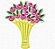 Matriz Bordado Flores No Vaso - Imagem 5