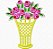 Matriz Bordado Flores No Vaso - Imagem 2