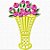 Matriz Bordado Flores No Vaso - Imagem 7