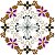 Matriz Bordado Circulo Floral - Imagem 1