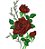 Matriz Bordado Conjunto Rosas Vermelhas Lindas - Imagem 1