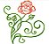 Matriz Bordado Rosas Contorno - Imagem 5