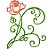 Matriz Bordado Rosas Contorno - Imagem 3