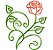 Matriz Bordado Rosas Contorno - Imagem 8
