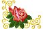 Matriz Bordado Rosas E Folhas - Imagem 5