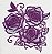Matriz Bordado Rosas Roxas - Imagem 9