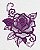 Matriz Bordado Rosas Roxas - Imagem 8