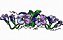 Matriz Bordado Violetas Arranjos - Imagem 1