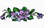 Matriz Bordado Violetas Arranjos - Imagem 3