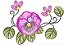 Matriz Bordado Violetas Rippled - Imagem 1