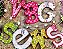 Matriz Bordado Alfabeto Aplique Banner Feliz Completo - Imagem 1