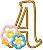 Matriz Bordado Alfabeto Aplique Flor - Imagem 1
