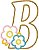 Matriz Bordado Alfabeto Aplique Flor - Imagem 3