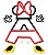 Matriz Bordado Alfabeto Aplique Minnie - Imagem 1