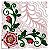 Matriz Bordado Enxoval Quilt Rosinhas - Imagem 5