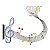Matriz Bordado Notas Musicais Lindo - Imagem 3
