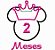 Matriz Bordado Mesversário Minnie Coroa - Imagem 2