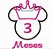 Matriz Bordado Mesversário Minnie Coroa - Imagem 3