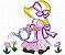 Matriz Bordado Sunbonnets Com Flores  Riplled - Imagem 4