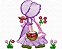 Matriz Bordado Sunbonnets Com Flores  Riplled - Imagem 1