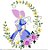 Matriz Bordado Sunbonnets Moldura Floral - Imagem 3