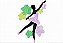Matriz Bordado Bailarina Silhoueta - Imagem 3